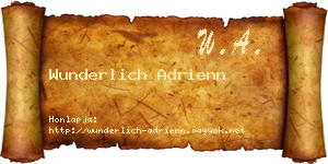 Wunderlich Adrienn névjegykártya